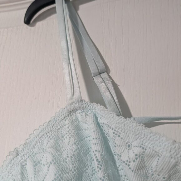 NEW Aerie | Anytime Lace Strappy Bralette In Light Turquoise - Picture 4 of 8
